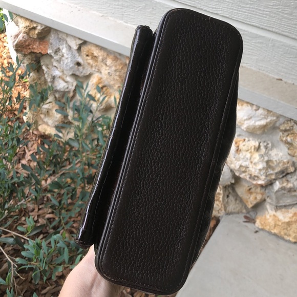 BRIGHTON Reptile Embossed Patent Leather Shoulder Bag - #D723012 - Picture 7 of 15